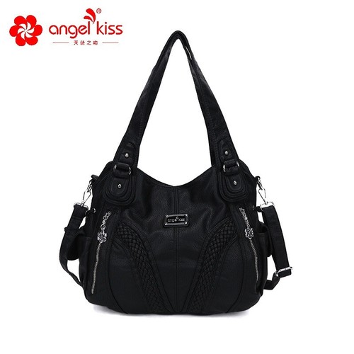 Angel Kiss Women Handbag Soft Leather Shoulder Woven Tote Crossbody Casual Bag - Picture 16 of 19