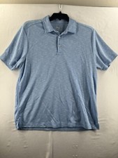 Tommy Bahama Polo Shirt Mens Large Blue Marlin Casual Short Sleeve Golf
