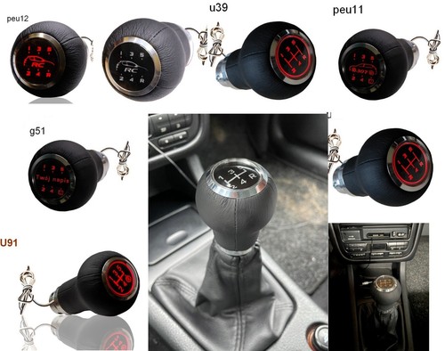 PEUGEOT 206 306 406 307 207 Pomello di cambio in pelle retroilluminato SKIN - Foto 4 di 15