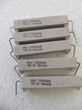 5pcs DALE 103P20428 75Ohm 10 watt 75 ohm 10w 5% wire wound ceramic resistor