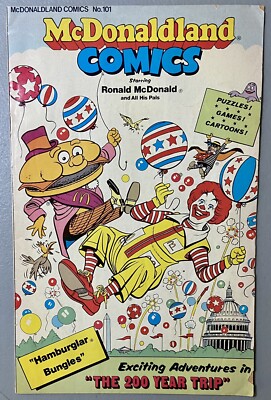 1976 Rare McDonald's McDonaldland Comic Book #101 Ronald