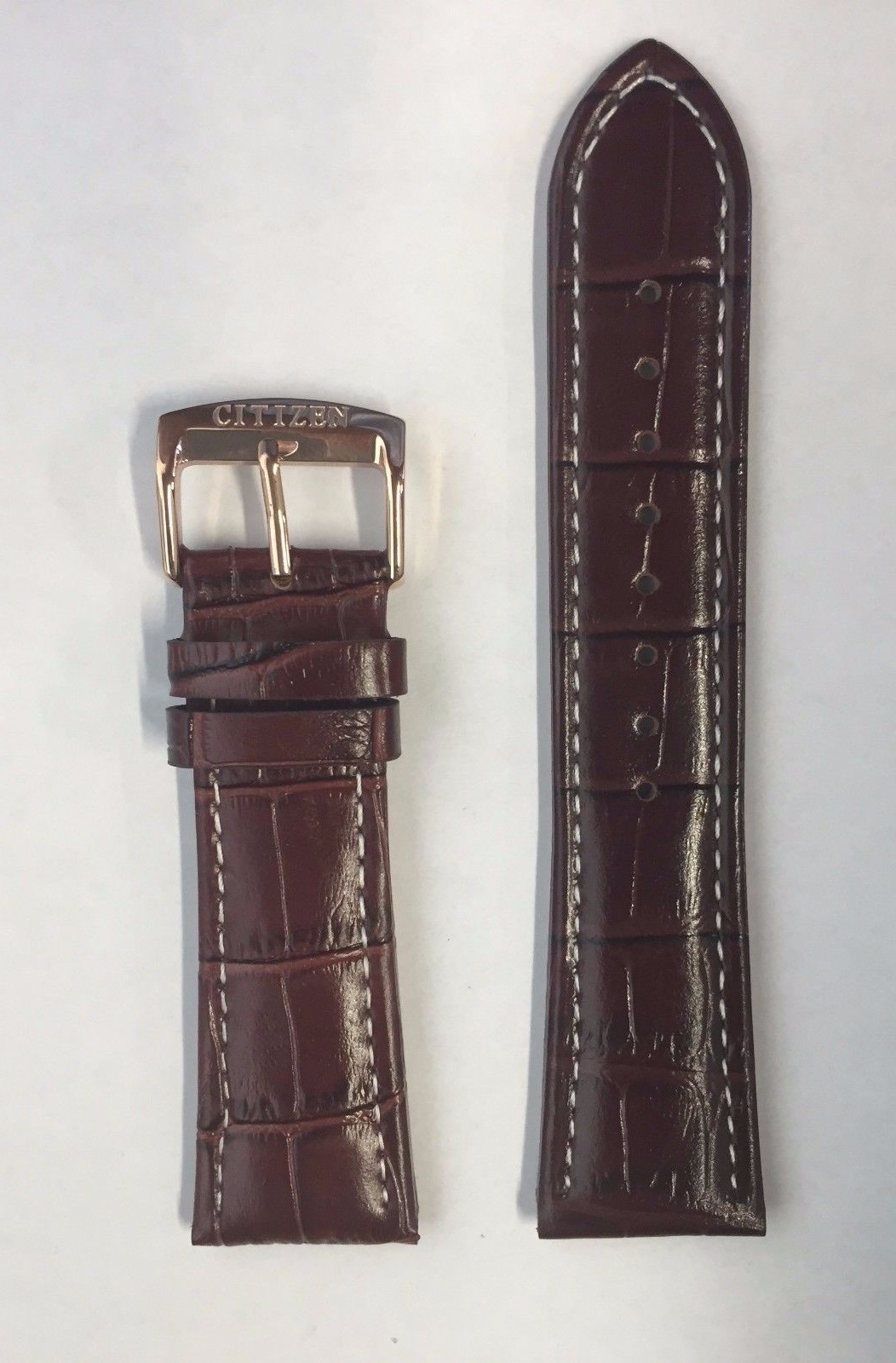 Citizen Men's AT4006-06X Brown Leather Band Strap Replacement 24MM Band Width
