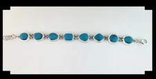 Sterling and Turquoise Link Bracelet