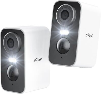 ieGeek Wireless Outdoor 2K Security Camera Home WIFi Battery CCTV IR Cam Alexa