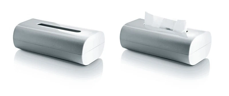Contenitore Portafazzoletti Portatovaglioli Alessi Bianco Birillo PL07 W in PMMA, fotografia 6 di 7