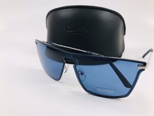 New Calvin Klein CK18114S 405 Blue Shield Sunglasses with Case