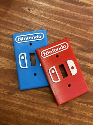 Nintendo switch Light Switch Cover, 3D Printed Game Room Nintendo Switch Cover