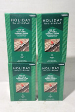 New  4 - Holiday Living 100ct Gutter and Shingle Clips Christmas Hanging Lights
