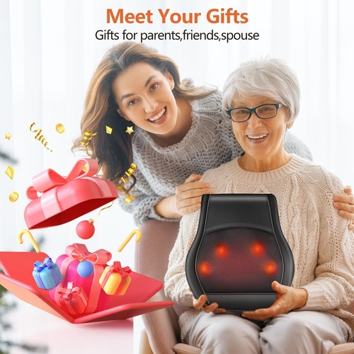 Brelley Rücken- und Nackenmassagegerät zur Schmerzlinderung Tiefengewebe mit Wärme, Shiatsu... - Bild 7 von 8