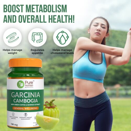 Pure Nutrition Garcinia Cambogia Gélules 700mg Paquet De 60 Gélules Végétales - Picture 3 of 8