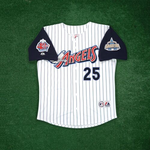 Troy Glaus 2000 Anaheim Angels Men's Home/Road/Alt Jersey w/ 40th Patch - Picture 4 of 17