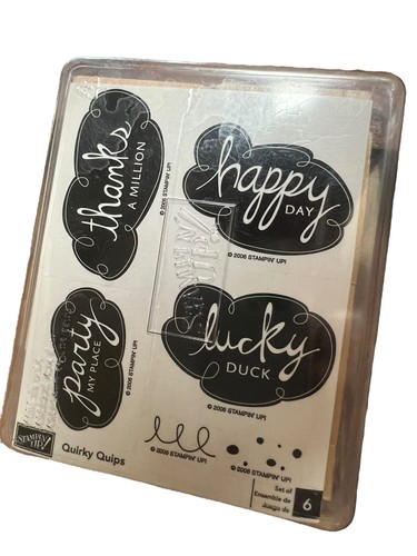 *NEW* Stampin Up 2006 Quirky Quips Thanks A Million Happy Day Party My Place Set - Picture 3 of 5