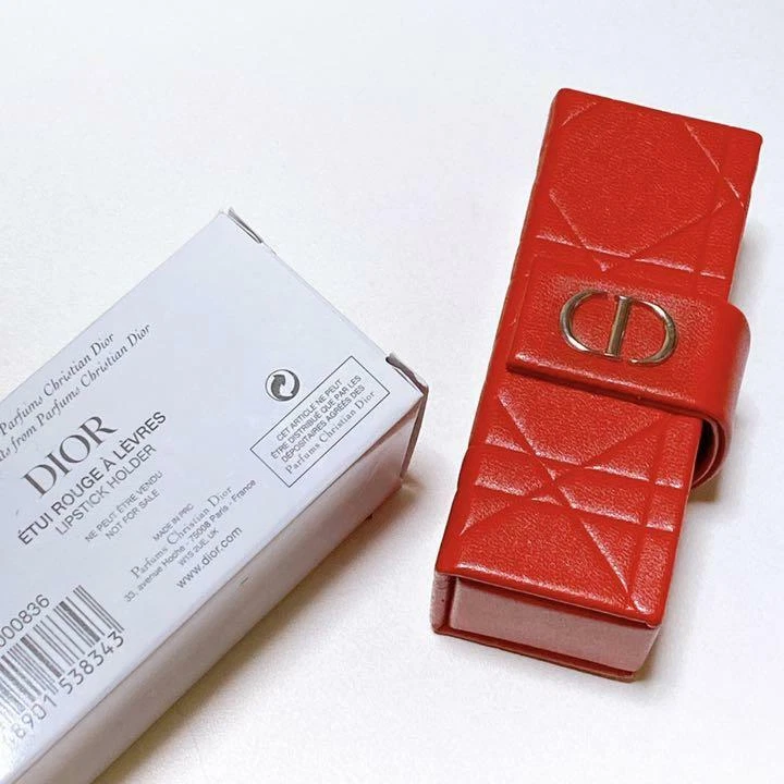 Dior Red PU Leather Lipstick Case in Box Limited Edition Promo Gift