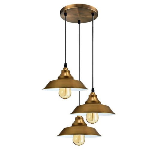 Plafón Industrial Vintage 3 Llamas E27 Lámpara Colgante - Imagen 34 de 37