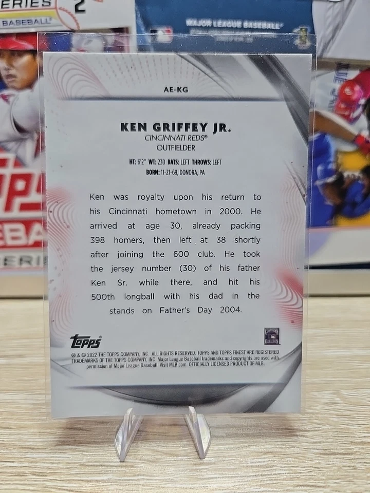 2022 Topps Finest Ken Griffey Jr. Aura of Excellence Refractor #AE-KG - Image 2 of 2