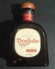 Don Julio Ámbar Botella Vacía Tequila Reposado Cuadrado 750 ml Vidrio Texto Griego!!!