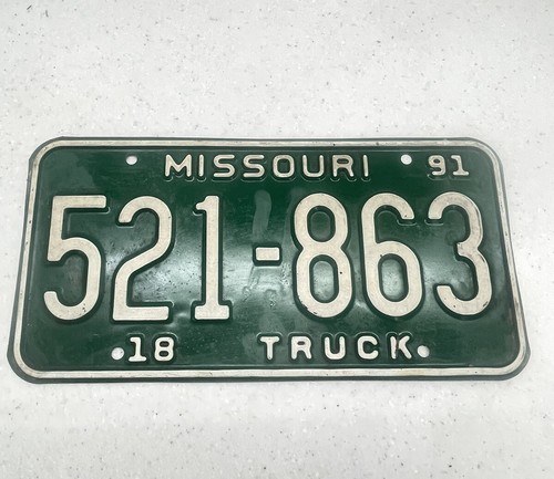 Expired Missouri  License Plate 521 863 - Afbeelding 1 van 2
