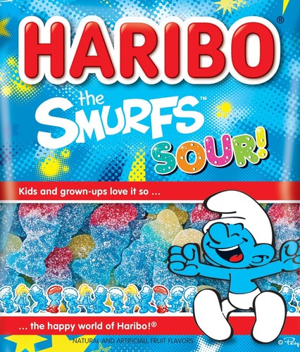 Caramelo gomoso Haribo Sour Smurfs 12 libras caramelos suaves a granel gomitas - Imagen 3 de 5