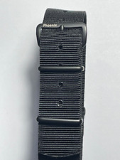 Genuine Phoenix Straps MOD UK Stealth Black with PVD fittings contrast logo
