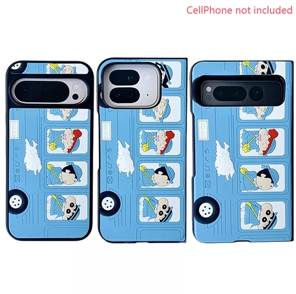 Shock Absorbing Bus Crayon Shin-chan Case for Google Pixel 8/9 Pro