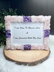 Crystal Picture Frame- 8x6- Hand made with Amethyst & Rose Quartz- Genuine Stone