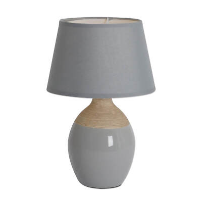 Näve E14 Tischleuchte TALIA Ø20cm weiß grau 3122216