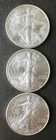 Lot of Three 2008 $1 American Silver Eagle Dollars