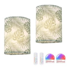 Adhesive Battery Operated Wall Sconce Set of 2, 5000 mAh Battery Rechargeable...