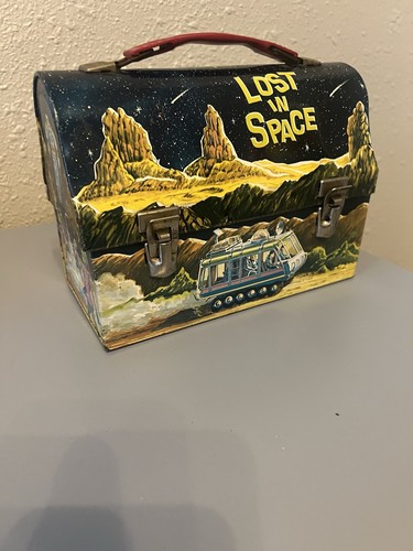 Vintage Lost In Space Metal Dome Lunch Box with Thermos