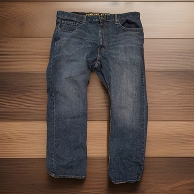 Levi Strauss & Co. Signature Comfort Flex Relaxed Straight Blue Denim Jeans