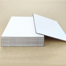 12x12 Inch OneSide White Corrugated Cardboard Sheets 1/8 Inch Thick 12 PCS
