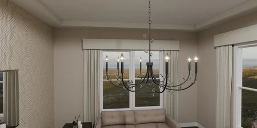 Quoizel HEI5040 Heiress 8 Light 40"W Taper Candle Style - Bronze - Picture 6 of 9