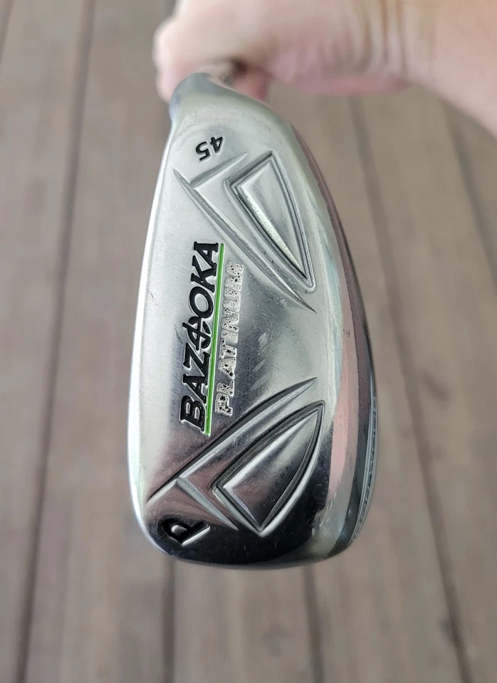 Cuña de lanzamiento Tour Edge Bazooka Platinum 45° varilla de grafito R-Flex para diestros Foto 4 de 4