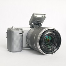 Sony Alpha NEX-5N 16.1MP Digital Camera w/ OSS 18-55mm Lens, Flash, And Bag