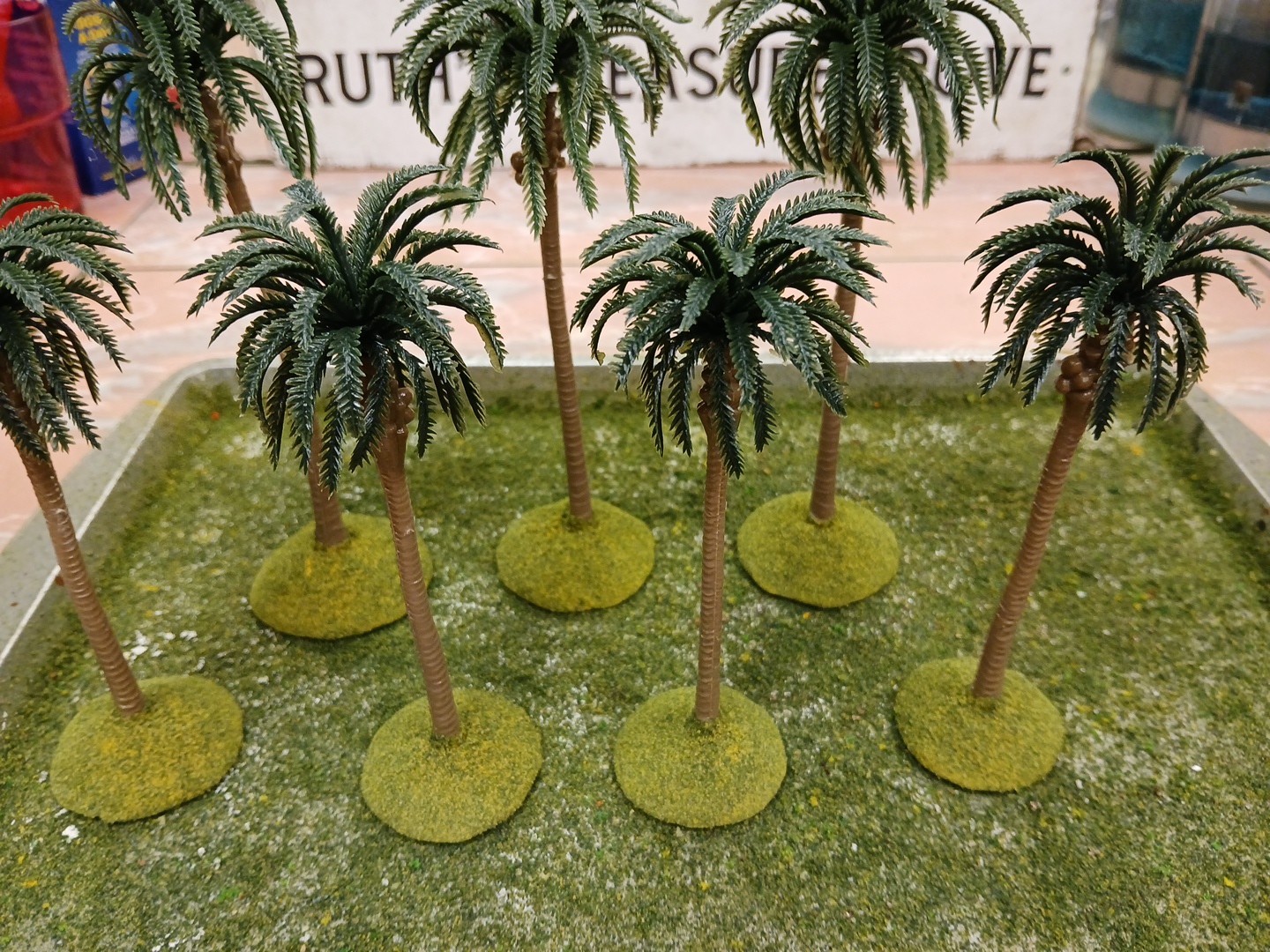 7 based Landscape Small Model Palm Tree wargaming scenery terrain 5-7" Tall