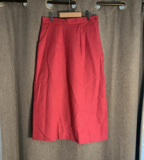 Vintage Florence Eiseman Women's Pink Solid Pleated A-Line Knee Length Skirt 12