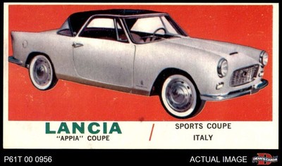 1961 Topps Sports Cars #59 Lancia Appia Coupe 4 - VG/EX