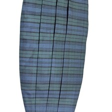 Vintage 1980s Black Blue Watch Tartan Plaid Cummerbund Mens Tuxedo Adjustable