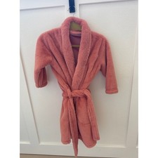 Super Soft Minky Couture Coral Kids Bath Robe Size M/L
