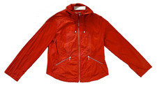 NWT Chico's Zenergy Russet Orange Paneled Zipper-Front Jacket Pockets 1 M 8