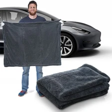 LASFIT 28"x 35" Car Drying Towel Microfiber Large Super Absorbent XL 1300 GSM