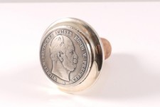 Stopfen Silber 835 Kaiser Wilhelm I. Verschluss Silberstopfen M&uuml;nze 63gramm
