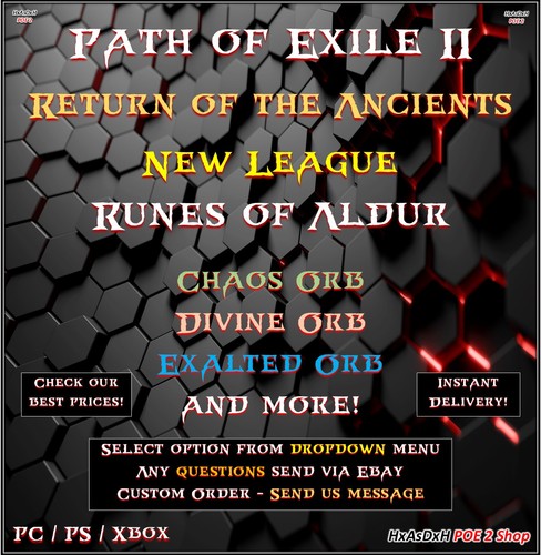 ✨Path of Exile 2✨Exalted & Chaos & Divine Orb✨New League✨Return of the Ancients✨