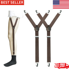 Shirt Stays for Men Military Adjustable Elastic Garter Straps Sock with Non-slip