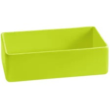 TableCraft CW4026LG Cold Holding 2qt. Lime Green Rectangular Aluminum Bowl