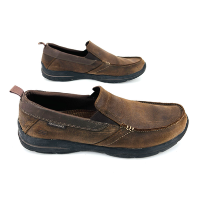 Men 12 Skechers Relaxed Fit Harper Forde Loafer Brown 