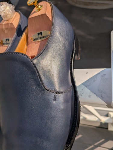 Edward Green Ewhurst Azul Marino Antiguo EE. UU. Talla 9.5 F82 Último. - Imagen 4 de 24