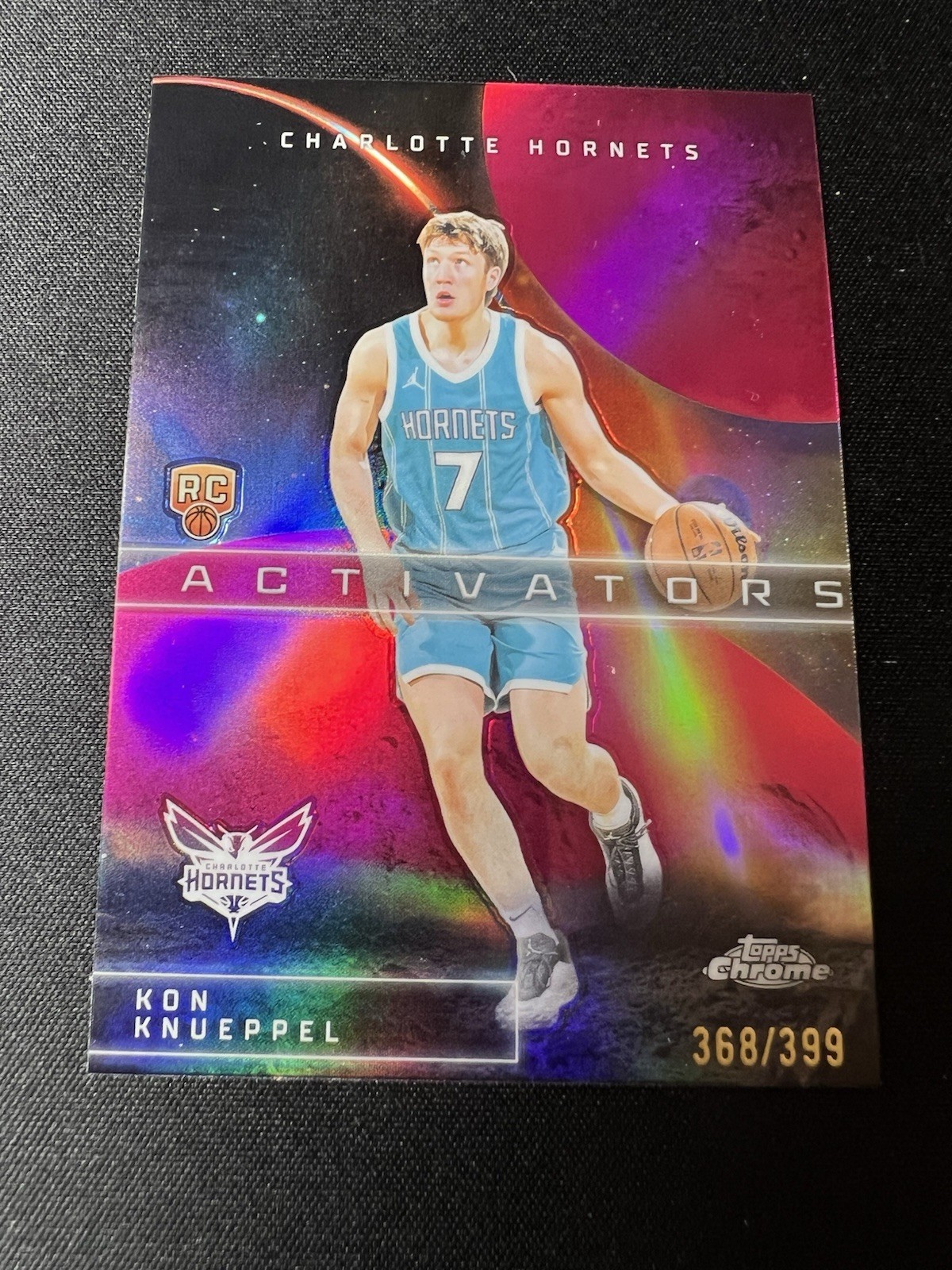 2025-26 Topps Chrome #AC-14 Kon Knueppel Magenta Activators RC /399 Hornets Mint