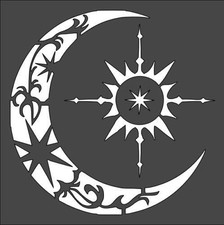 Moon and Star Custom Painting Stencil for Whimsical Decor - StencilAir