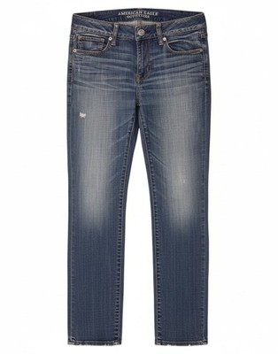 American Eagle Damen Skinny Jeans US 6 Medium W32 L31 blau Baumwolle BM28